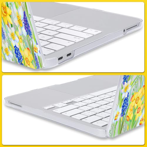 Case for 2026 MacBook Neo 13 Inch A18 Pro Chip Model A3404, Scratch-Resistant Hard Shell Case with Keyboard Cover, Screen Film, Silicone Dust Plugs & Webcam Cover, Yellow Floral & Butterfly - color: Yellow Floral & Butterfly