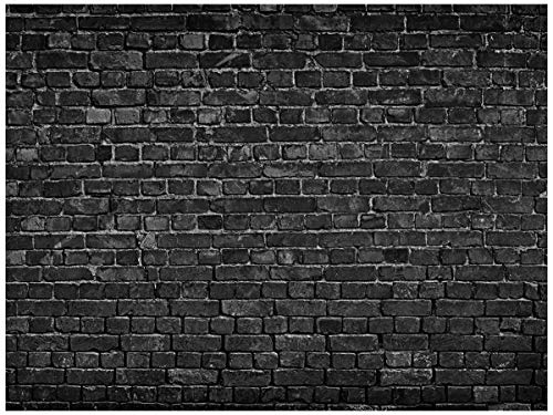 AIIKES 10x8FT Brick Backdrop Black Brick Wall Photography Backdrop Vintage Theme Stone Brick Design Photography Backdrop Baby Birthday Party Decoration Photo Booth Studio Prop 11-501 - size: 10x8ft