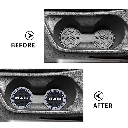 Car Cup Coaster, 2PCS Universal Non-Slip Cup Holders, Compatible with RAM Series Car Cup Holder Coasters，Car Drink Coaster Holder Accessory, Black - color: Hs33a Black