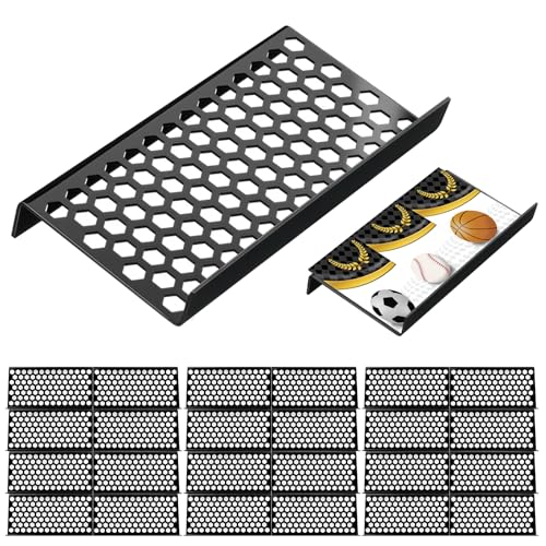 Yalikop 24 Pcs Trading Card Risers for Display Case Acrylic Modular Display Risers for Cardshow Vendor Sport Card Board Game (Honeycomb) - style: Honeycomb
