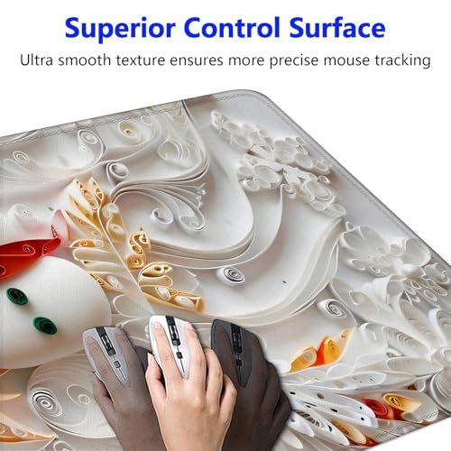 Large Gaming Mouse pad,Christmas Anti Slip Rubber Base Mouse pad, Suitable for Computer, Laptop, Office Desk Accessories - color: Christmas