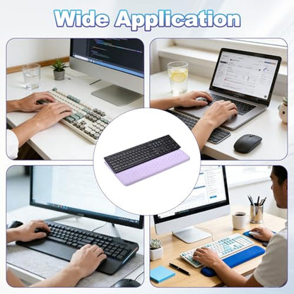PATIKIL Computer Keyboard Stand with Wrist Rest, Computer Wrist Support Pad, Keyboard Stand Riser Holder Pad for Office Desk Gaming Home, Purple - color: Purple