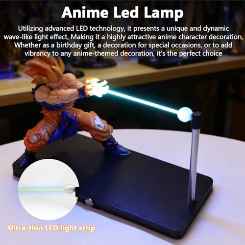 Doku Lamp Magnetic Super Saiyan lamp with LED Lighting Effect, Rechargeable, Dimmable Touch Control, As Gifts, Anime Desk lamp, Room Decoration and Anime Fan Collection