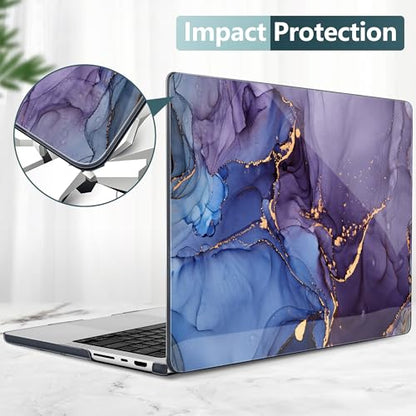 DONGKE Compatible with MacBook Pro 16 Inch Case (2026-2021 Release, M5 M4 M3 M2 M1 Pro/Max Chip), Plastic Hard Shell Cover with Keyboard Cover & Screen Protector for MacBook Pro 16", Abstract Marble - color: Abstract Marble X570