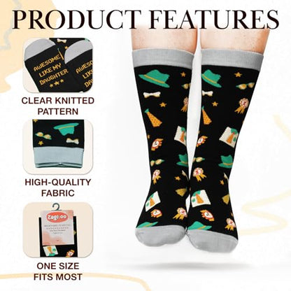 ZAGKOO Funny Socks for Men, Women - Stocking Stuffers for Men - color: Dad 1 Sock