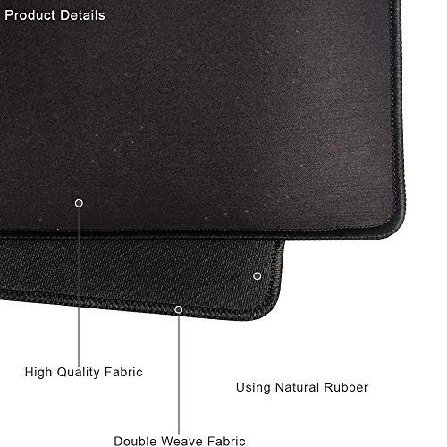 Stitched Edges Large Gaming Mouse Pad,Extended Mousepad with Non-Slip Rubber Base for Laptop Desktop Computer Keyboard Mat - Sunflower
