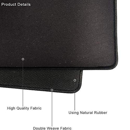 Stitched Edges Large Gaming Mouse Pad,Extended Mousepad with Non-Slip Rubber Base for Laptop Desktop Computer Keyboard Mat - Sunflower