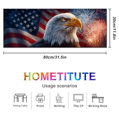 HOMETITUTE XL Mouse Pad Gaming Mousepad Eagle Art 31.5x11.8 Inch Non-Slip Keyboard Desktop Protector Mat Diatomite Large Mouse Pad for Home and Office Desk Accessories - color: Eagle Art