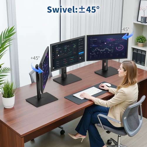 Vesa Monitor Stand with Spring-Adjustable Height, Swivel, Tilt, Rotation Vesa Stand, Compatible with Monitors Within 27 inch and Weighing Between 4.8-7.8lb (Black, Only for 4.8-7.8 lb Monitor) - size: Only for 4.8-7.8 lb Monitor