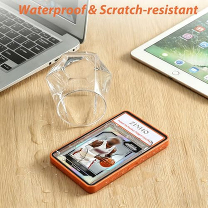 ZINHO Graded Card Case Magnetic Aluminum Alloy Slab Protector Display Case Fits BGS Cards, UV Protection (Orange) - color: Orange, style: BGS Card Case