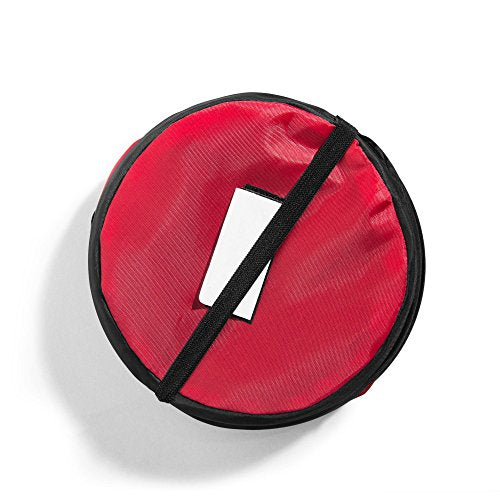 FH Group Automotive Waterproof Portable Collapsible Small Trash Can Garbage Container fits Most Cars,Waterproof,Polyethylene, SUVs, and Trucks Red - color: Red, style: Small