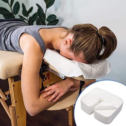 300 Count Disposable Face Cradle Covers, Medical-Grade, Ultra Soft, Luxurious, Non-Sticking Massage Face Covers, Headrest Covers for Massage Tables & Massage Chairs - color: 300