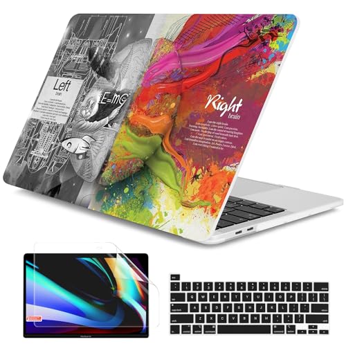 Dongke MacBook Pro 13 inch Case Model A2251/A2289 2020 Released, Plastic Hard Shell Case Cover for MacBook Pro 13 inch with Retina Display & Touch Bar Fits Touch ID (Brain) - color: Brain