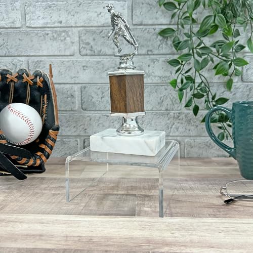Plymor Clear Acrylic Short Square Display Riser, 2.5" H x 5" W x 5" D (3/16" thick) - size: 2.5" x 5" x 5"