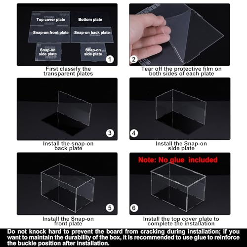 uxcell Acrylic Clear Display Case Box Dustproof Protection Showcase Cube Collectibles Show Box 11.8x11.8x11.8inch - size: 11.8x11.8x11.8inch