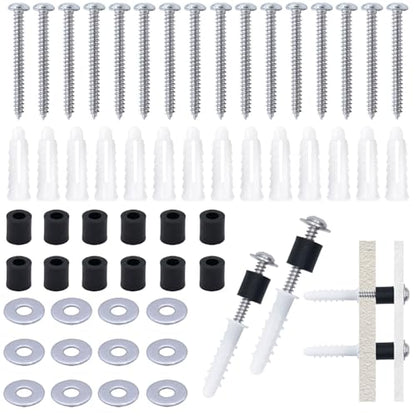 120 Pieces Pegboard Mounting Kit Wall Peg Boards Installation Accessories Pegboard Spacer Kit Includes Screws, Anchors, Spacers and Washers for 1/4-Inch Pegboard (30 Sets)