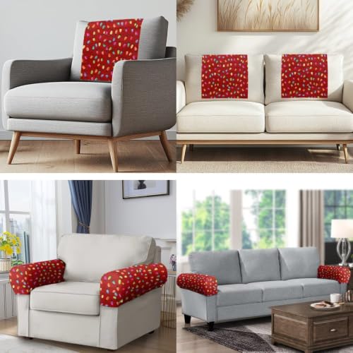 Christmas Lights Sofa Headrest Armrest Cover Set Recliner Headrest Covers Washable Couch Chair Protector Non Slip for Living Room Quick Dry Breathable Sofa Chair Cover - color: Christmas Lights