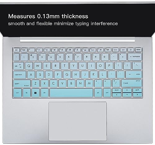 2PCS Keyboard Cover Skin for HP EliteBook 830 835 840 845 1040 G9 G10 13.3 & 14 inch 2025-2022, HP EliteBook 14 inch Keyboard Protector(Not fit 840 845 1040 G11 G8 G7 G6 G5 G4 G3),Gradual Mint+Clear - color: Gradual Mint+Clear