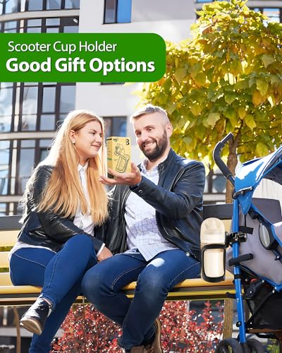 2 Pack Stroller Drink Holders, Universal Cup and Bottle Holder for Trolleys, Walkers and Bikes