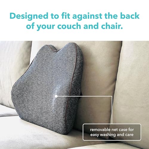 Cubii Cushii Back Support Cushion for Back and Lower Back Relief Universal Fit for Desk, Office, Kitchen Chairs, Couch Cushions with Advanced Lumbar Support - size: 16 Inches
