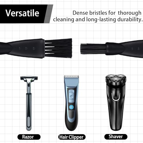 10 PCS Electric Shaver Cleaning Brush, Clipper Cleaner Brush Electric Razor Cleaner Brushes Black Double Sided Razor Brushes Replacement for Cleaning Razors Shaver Trimmer Hair Clipper Keyboard