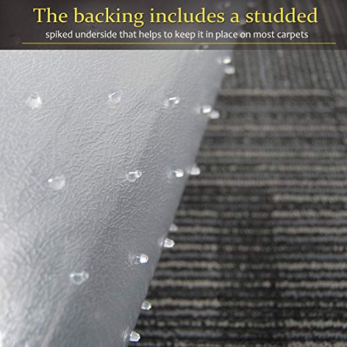 36'' x 48'' Office Chair Mat for Carpeted Floors, Easy Lay Flat, Heavy Duty Floor Mat,Eco-Friendly Series Studded Carpet Desk Chair Mats (36X48X2PCS) - size: 36X48X2PCS