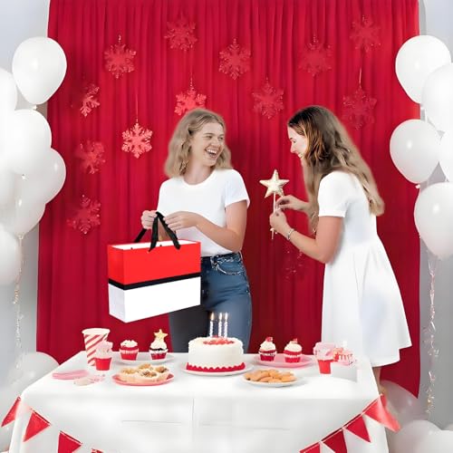 Mprocen Cartoon Animation Party Gift Bags Red White Theme Goodie Bag Birthday Wrapping Paper Greeting Card Envelope Party Decoration Supplies - color: Themed 5