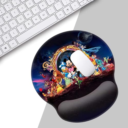 Black Ergonomic Mouse Pad with Wrist Support, Non-Slip Rubber Base, Anime Design, Pain Relief for Office & Home, Gaming Mouse Pads for Desk - color: D1