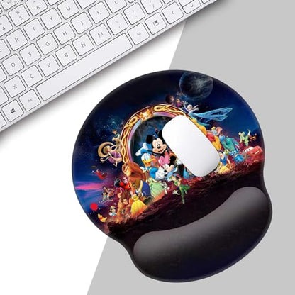 Black Ergonomic Mouse Pad with Wrist Support, Non-Slip Rubber Base, Anime Design, Pain Relief for Office & Home, Gaming Mouse Pads for Desk - color: D1