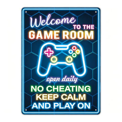 Game Room Neon Wall Art Decor for Boys-Cool Video Game Themed Sign,Gaming Poster for Teen Boy Bedroom, Gamer Gift for Son, Friends, Game Lover（11 * 8inches，Rope Included）