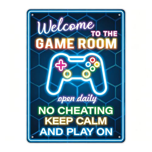 Game Room Neon Wall Art Decor for Boys-Cool Video Game Themed Sign,Gaming Poster for Teen Boy Bedroom, Gamer Gift for Son, Friends, Game Lover（11 * 8inches，Rope Included）