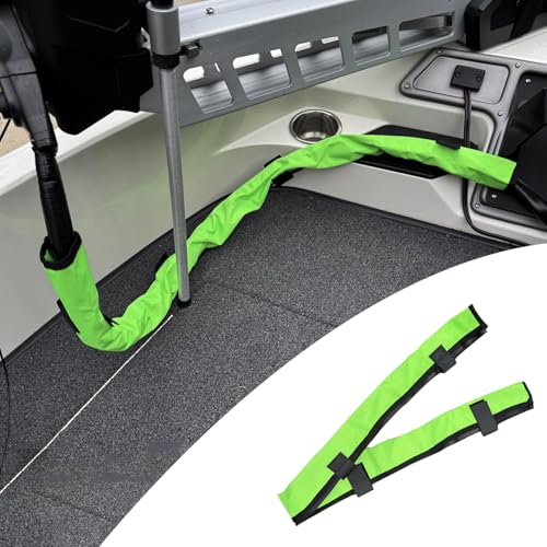 48" Trolling Motor Cable Sleeve - Neoprene Wire Cover for Boat | Neoprene Marine-Grade Protection, Full 48" Length, 2" Diameter Opening, Zipper Closure for Quick Access(Green) - color: Green