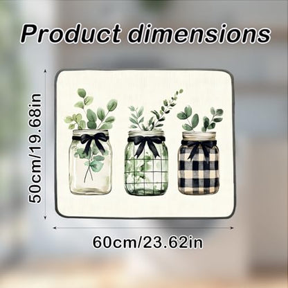 Nuxovilar Eucalyptus Plaid Dryer Cover for the Top, Non-slip Washer & Dryer Protector, 23.62"x19.68" Dust-proof Washing Machine Mat, Diatom Mud Polyester Top Pad for Laundry Room - color: YDE98659-B