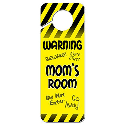 GRAPHICS & MORE Mom Family Do Not Disturb Plastic Door Knob Hanger Warning Room Sign - Yellow