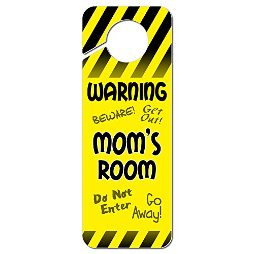 GRAPHICS & MORE Mom Family Do Not Disturb Plastic Door Knob Hanger Warning Room Sign - Yellow