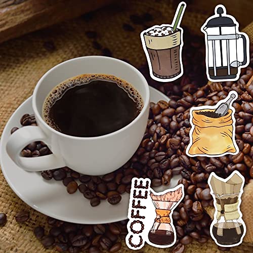 Coffee Stickers for Kindle Funny Coffee Stickers for Water Bottles Scrapbook Laptop Book Waterproof(50 Pcs) - style: Coffee Stickers
