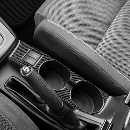 AIRSPEED for Subaru Impreza 2005 2006 2007 Gear Shift Cup Holder Frame Cover Carbon Fiber Center Console Interior Trim Accessories, Black - color: Cup Holder Frame Black