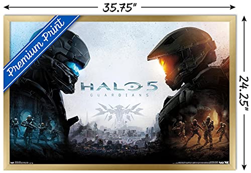 Trends International Halo 5 - Key Art Wall Poster, 34L x 22.4W, Gold Framed Version - color: Gold Framed Version, size: 34"L x 22.4"W