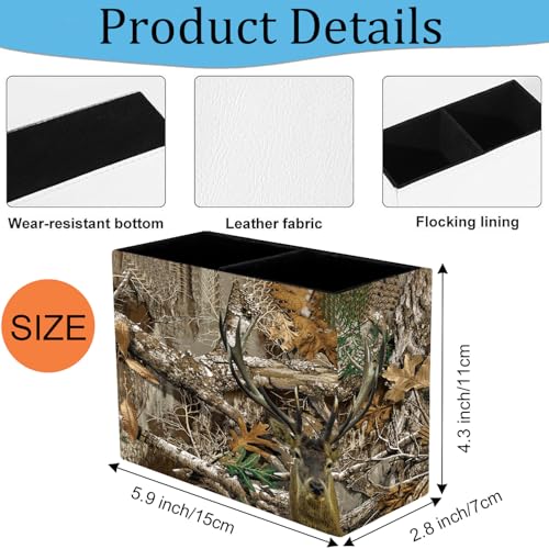 Pen Holder and Anti-Slip Mouse Pad Combination, Makeup Brush Storage Box, Tableware Storage Box, Suitable for Office and Home - Camouflage Giraffe - color: Camouflage Giraffe