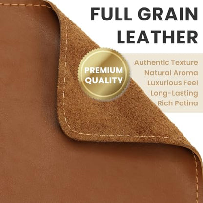 Full Grain Genuine Leather Desk Pad – Toffee Tan Brown (XL) - Premium Desk Mat with Non-Slip Backing, Thick 3mm, Office Desk Protector for Work & Gaming (Extra Large 35.4 x 15.7 inch) - color: Toffee Tan Brown