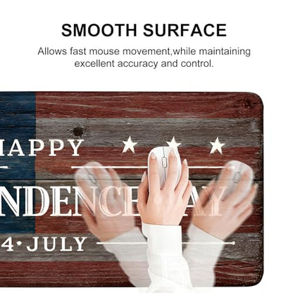 Mouse Pad, Large Anti-Slip with Stitched Edges Desk Mat Desktop Laptop Computer Desk Keyboard Mat,Table Protector Blotter Mat (National Flag, 35.4" x 15.7") - color: National Flag, size: 35.4" x 15.7"