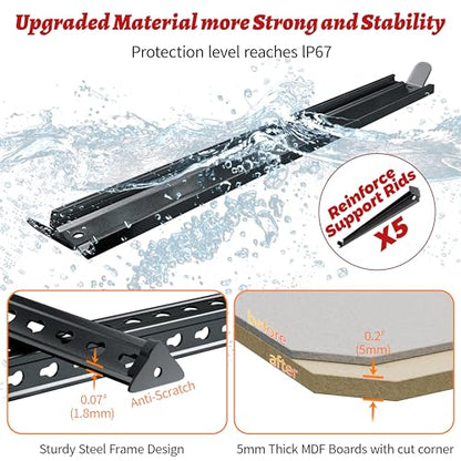 72"H Storage Shelves heavy duty Shelving, 2425LBS Garage Shelving, 5 Tier Metal Shelving Unit Adjustable Garage Shelves, Garage Storage Shelves for Warehouse Pantry Closet,40" W × 20" D × 72" H, Black - size: 72" H x 40" W x 20"D