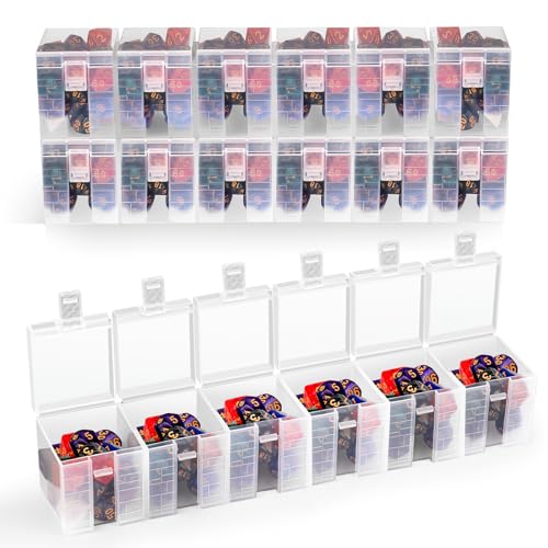 Bead Organizer with 3 Organizers 18 Locking Compartments, Clear Board Game Token Organizer for DND Dice, Beads, Buttons, Pins, Jewelry and Craft Supplies, Durable Clear Lid - color: Clear, size: 3
