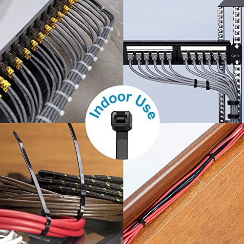 Zip Ties 14 inch (1000 Pack), Black, 50lb Tensile Strength, UV Resistant Cable Ties for indoor and outdoor by SKALON - size: 14" (1000 Pack)