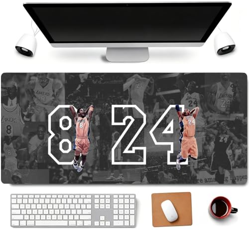 31.5x11.8 Inch Non-Slip Long Extended Large Gaming Mouse Pad with Stitched Edges XL Laptops Keyboard Mouse Mat(8&24) - color: 8&24