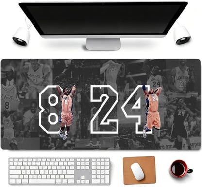 31.5x11.8 Inch Non-Slip Long Extended Large Gaming Mouse Pad with Stitched Edges XL Laptops Keyboard Mouse Mat(8&24) - color: 8&24