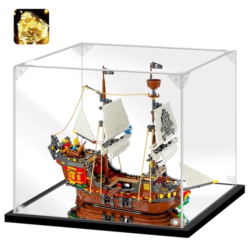 Acrylic Display Case, 19.6×11.8×15.7 Inch Clear Acrylic Display Box with Black Frame, Assemble Collectibles Display Case for Trophy, Action Figures, Dolls & Building Toys - size: 19.6*11.8*15.7inch