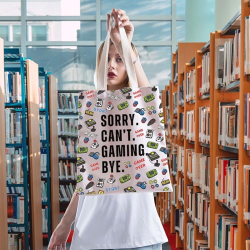 FOTAP Game Gaming Gift Video Game Lover Tote Bag Gamer Fan Handbag PC Gamer Gift Humor Gaming Geek Gift