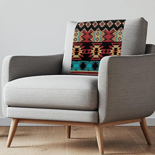 Aztec Sofa Headrest Covers Recliner Headrest Protector Cover Easy to Install Couch Head Rest Covers Pet Scratch Resistant Sofa Head Protector 2 Pcs - color: Aztec Style