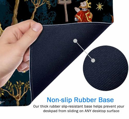 Mouse Pad Gaming, Large Mouse Pads for Desk, Keyboard Mouse Mat Desk Pad, Non-Slip Rubber Base with Stitched Edges Mousepad, 31.5x15.7in Medieval Astrology - color: Medieval Astrology, size: 31.5L x 15.7W inches